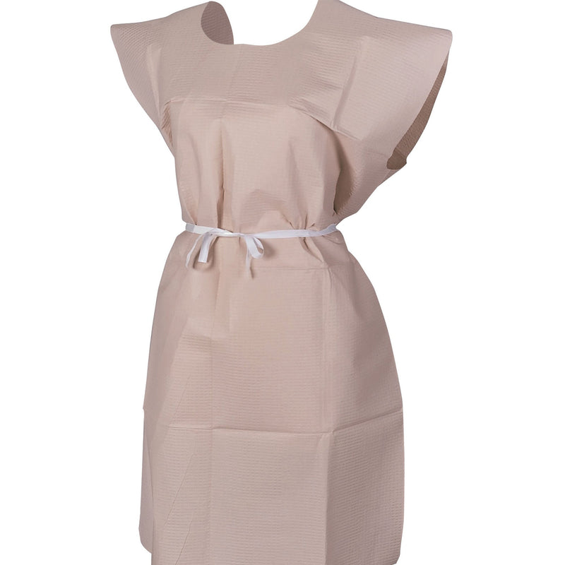 McKesson Patient Exam Gown, One Size Fits Most, Peach