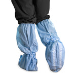 Boot Cover McKesson One Size Fits Most Knee High Nonskid Sole Blue NonSterile
