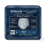 Attends® Sleep Comfort Premium Overnight Underwear, Large, 44 – 58 Inches