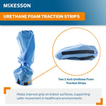 Boot Cover McKesson One Size Fits Most Knee High Foam Traction Strip Sole Blue NonSterile