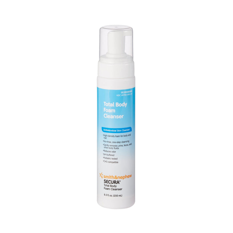 Secura Rinse-Free Foaming Body Wash, Antimicrobial, Scented, 8.5-oz. Pump Bottle