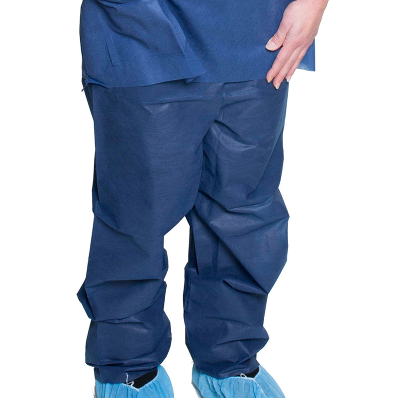 Dukal Scrub Pants, Spunbond Polypropylene, 2X-Large, Dark Blue