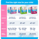 Comfees Training Pants, 12-Hour Protection, Male Toddler, 3T – 4T, 32 to 40 lbs.