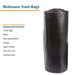 McKesson Super Heavy Duty Trash Bag, Black, 56-gallon Capacity