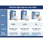 Comfees® DriNite® Juniors Absorbent Underwear, Small / Medium