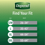 Depend® Fresh Protection™ Men's Maximum Absorbency Underwear, Small/Medium