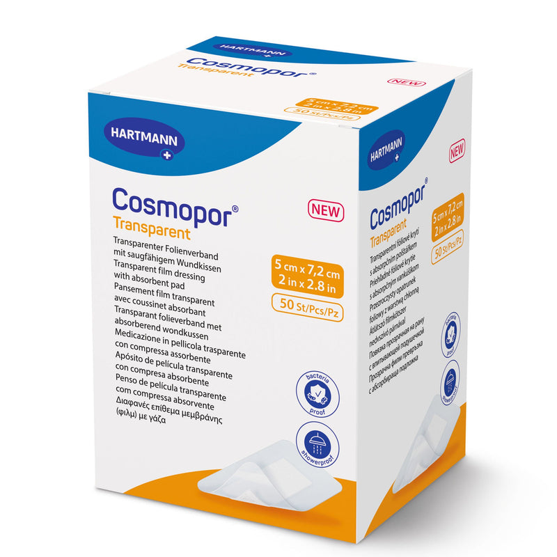 Transparent Film Dressing with Pad Cosmopor® 2 X 2.8 Inch 4 Tab Delivery Rectangle Sterile