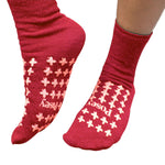 Posey® Fall Management Slipper Socks, Red, One Size Fits Most