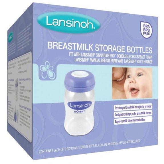 Breast Milk Storage Bottle Lansinoh® 5 oz. Clear