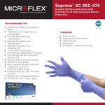 Supreno® EC Nitrile Extended Cuff Length Exam Glove, Extra Large, Blue
