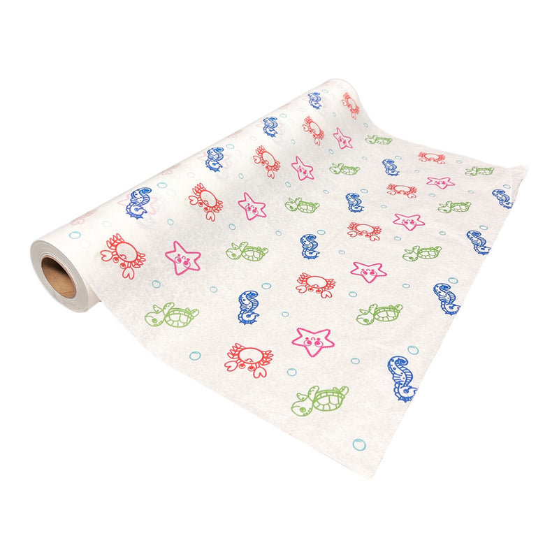 Table Paper McKesson 18 Inch Width 125 Foot Length Print (Sea Friends) Crepe