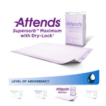 Attends® Supersorb™ Maximum Premium Underpads, 30 x 36 Inches