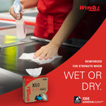 Multipurpose Task Wipe WypAll® GeneralClean™ X60 118 Count Dispenser Box 8 X 16 Inch NonSterile Disposable