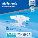 Attends® Bariatric Briefs, 4X-Large
