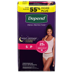Depend® Night Defense® Women's Absorbent Underwear, Small