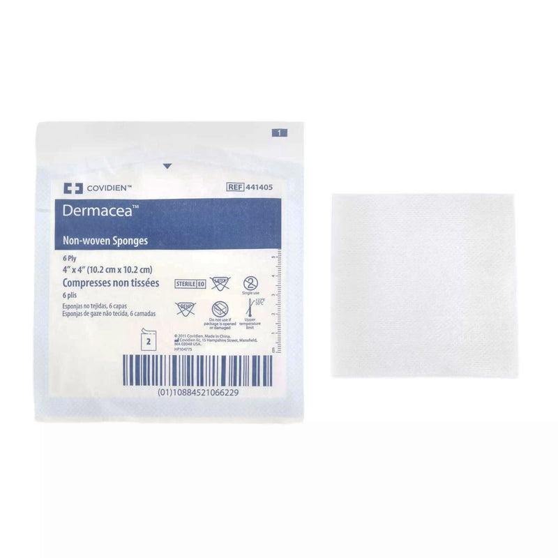 Nonwoven Sponge Dermacea™ 4 X 4 Inch 6-Ply Sterile 2 per Pack