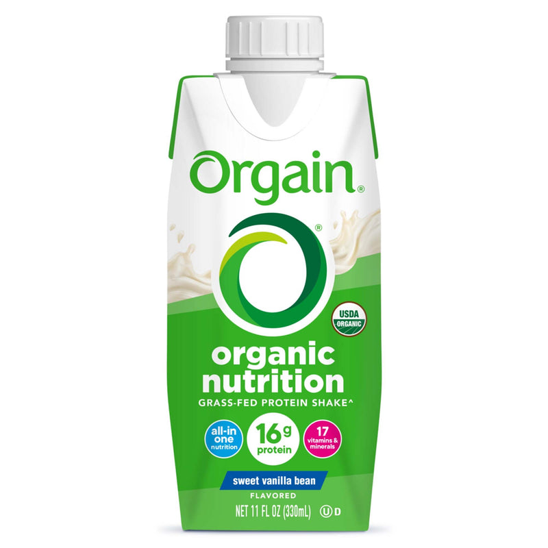 Oral Supplement Orgain® Organic Nutrition™ Shake Sweet Vanilla Bean Flavor Liquid 11 oz. Carton