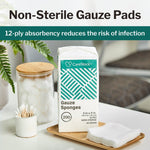CareStock™ Gauze Sponge, 4 x 4 in. 12-Ply, Medical-Grade Cotton Wound Dressing