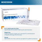 Standard Insulin Syringe with Needle McKesson 1 mL 1/2 Inch 28 Gauge NonSafety