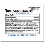 Sani-Hands® Hand Sanitizing Wipes, Ethyl Alcohol, Unscented, 5 x 8 Inch