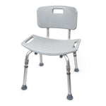 McKesson Removable Back Aluminum Bath Bench, 15.5 – 19.5 Inch, Gray