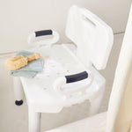 McKesson Bath Bench with Removable Arm Rail and Back, 21.25 Inch Width