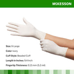 McKesson Confiderm® CL Latex Exam Glove, Extra Large, Ivory