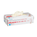 Exam Glove McKesson Medium NonSterile Stretch Vinyl Standard Cuff Length Smooth Ivory Not Rated