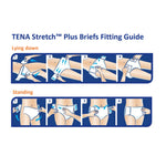 Incontinence Brief TENA Stretch™ Plus Adult Large / X-Large Unisex Disposable Moderate Absorbency