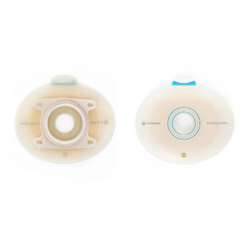 SenSura® Mio Click Ostomy Barrier, 20 mm Stoma Opening, Green Color Match