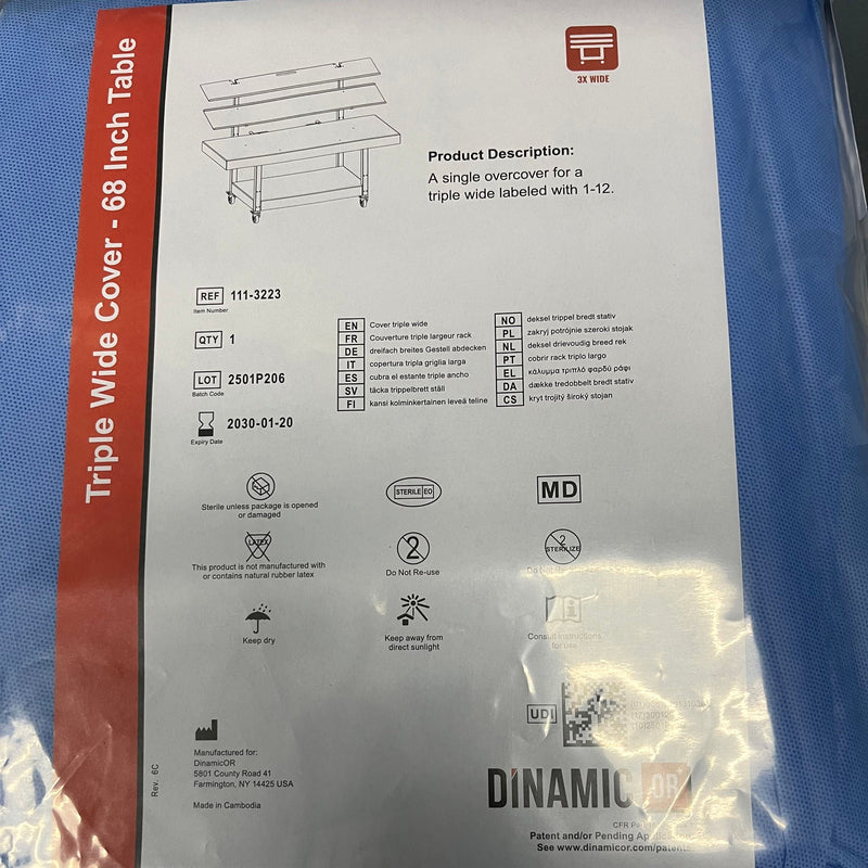 Table Drape DinamicOR 68 Inch Length For Back Table