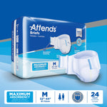Attends® Briefs, Adult, Medium, Heavy Absorbency, Disposable, White