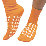 Posey® Double Tread Fall Prevention Socks, Orange, One Size Fits Most