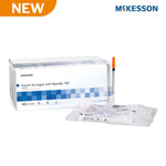 Standard Insulin Syringe with Needle McKesson 1 mL 1/2 Inch 28 Gauge NonSafety
