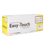 EasyTouch™ 0.5 mL Insulin Syringe with Needle, 31 Gauge, 5/16 Inch Needle Length