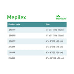 Mepilex® Silicone Adhesive without Border Silicone Foam Dressing, 4 x 8 Inch