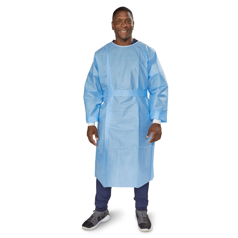 McKesson Nonrated Isolation Gowns, Blue, One Size Fits Most