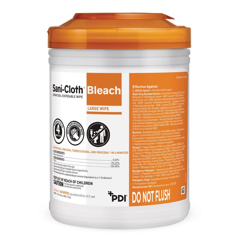 Sani-Cloth® Bleach Germicidal Disinfectant Wipe, Canister