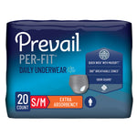Prevail® Per-Fit® Men Adult Moderate Absorbent Underwear, Medium, White
