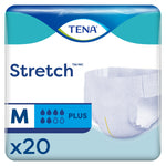 Incontinence Brief TENA Stretch™ Plus Adult Medium / Regular Unisex Disposable Moderate Absorbency