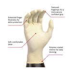 Diamond Grip™ Latex Exam Glove, Small, White