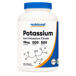 Dietary Supplement nutricost® Potassium Citrate 99 mg Strength Capsule 500 Per Bottle