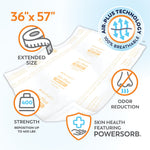 Disposable Underpad Tranquility® Air-Plus™ Repositioning 36 X 57 Inch Powersorb® Material Heavy Absorbency