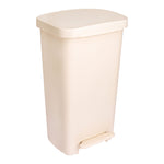 McKesson Waste Can with Step-On Pedal, Beige, 15.16 x 14.76 x 26.57 Inch