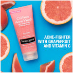 Neutrogena® Oil-Free Acne Wash Pink Grapefruit Foaming Scrub, 4.2-ounce Tube