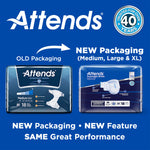 Attends® Briefs with Overnight Protection, Large