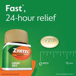 Allergy Relief Zyrtec® 10 mg Strength Liqui-Gel 40 per Bottle