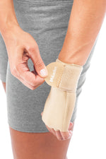 Compression Glove Mueller® Compression & Support Gloves Fingerless Small / Medium Over-the-Wrist Length Ambidextrous