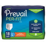 Unisex Adult Absorbent Underwear Prevail® Per-Fit® Pull On with Tear Away Seams 2X-Large Disposable Heavy Absorbency