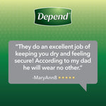 Depend® Fresh Protection™ Men's Maximum Absorbency Underwear, Small/Medium